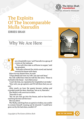 Why We Are Here from The Exploits of the Incomparable Mulla Nasrudin