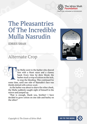 Alternate Crop from The Pleasantries of the Incredible Mulla Nasrudin Alternate Crop from The Pleasantries of the Incredible Mulla Nasrudin
