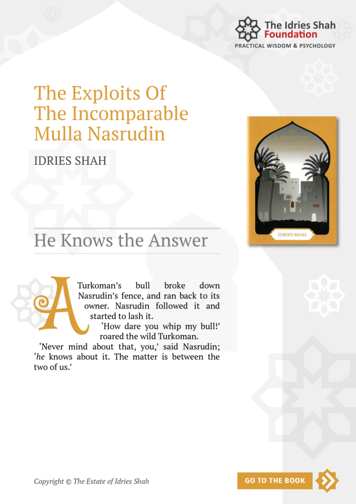 He Knows the Answer from The Exploits of the Incomparable Mulla Nasrudin